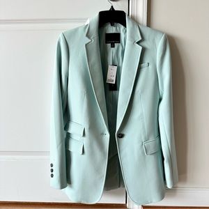 NWT Banana Republic Jan Blue Soft Mint One Button Blazer Size 0